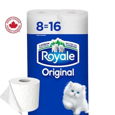 Original Toilet Paper, 8 Equal 16 Rolls, 242 Bathroom Tissues per roll