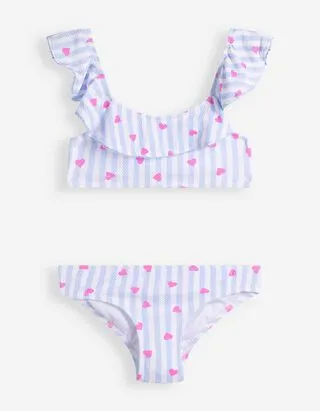 Set top e slip bikini - Righe - bianco