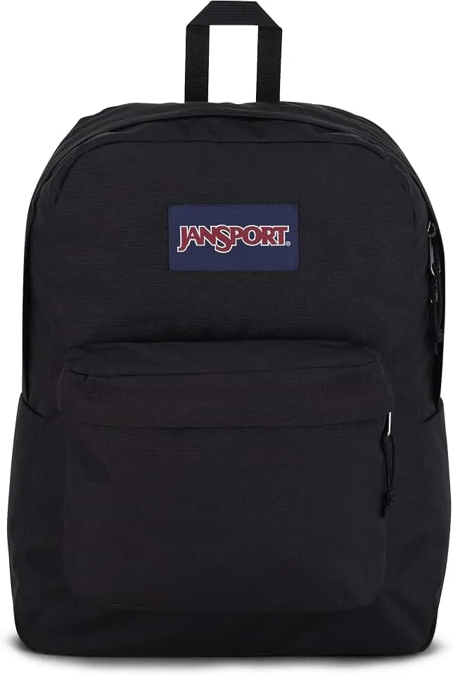 SuperBreak One Backpacks - Durable, Lightweight Bookbag with 1 Main Compartment, Front Utility Pocket with Built-in Organizer - Premium Backpack, Black