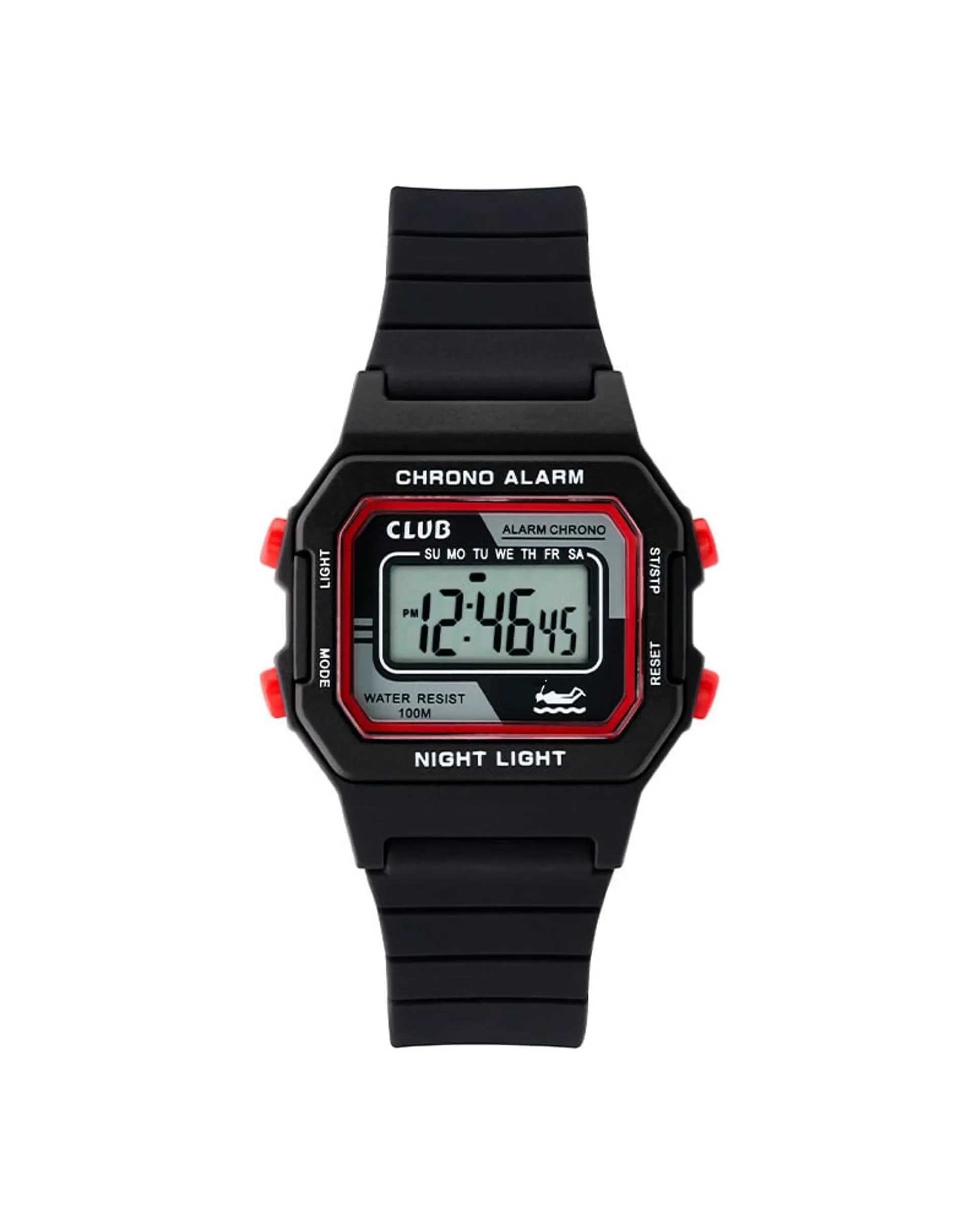 Digital barneklokke med sort silikon rem (B31mm)999
