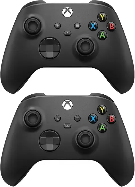 Microsoft Xbox Core Wireless Controller 2-Pack Bundle – Carbon Black – Xbox Series X|S, Xbox One, and Windows Devices