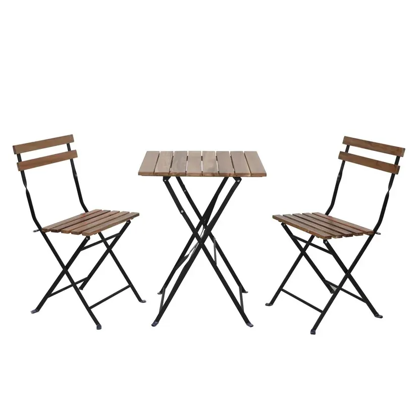 Juego de Balcón Arezzo Café Slat Mad 2 Personas