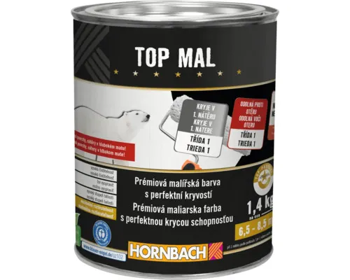 Prémiová barva na zeď Top Mal HORNBACH bílá bez konzervantů 1,4 kg