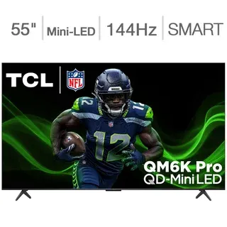 TCL 55" Class - QM6K Pro Series - 4K UHD QD-Mini LED Smart TV - Allstate 3-Year Protection Plan Bundle Included for 5 Years of Total Coverage*