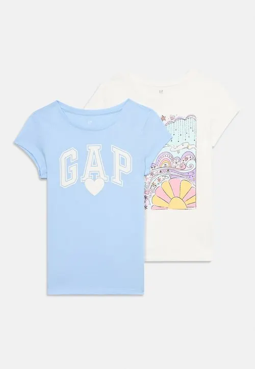 GRAPHIC TEE 2 PACK - T-shirts med print - cerulean blue