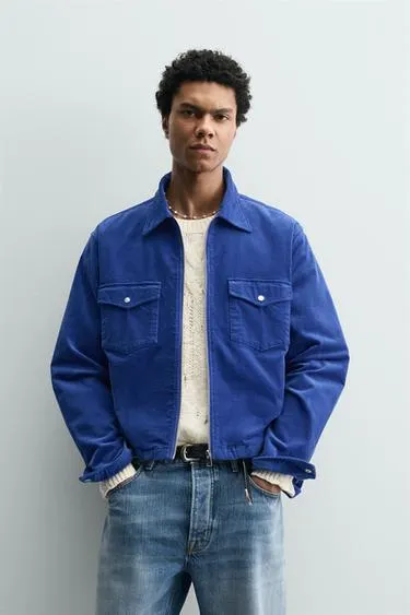 CORDUROY OVERSHIRT WITH ZIP