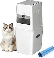 GKJ Cat Litter Box Waste Disposal Syste…