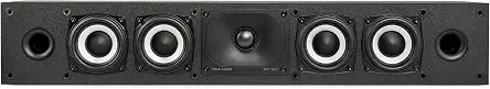Polk Monitor XT35 Slim Center Channel Speaker - Hi-Res Audio Certified, Dolby Atmos & DTS:X Compatible, 1" Terylene Tweeter & Four 3" Dynamically Balanced Woofers, Wall-Mountable, Midnight Black
