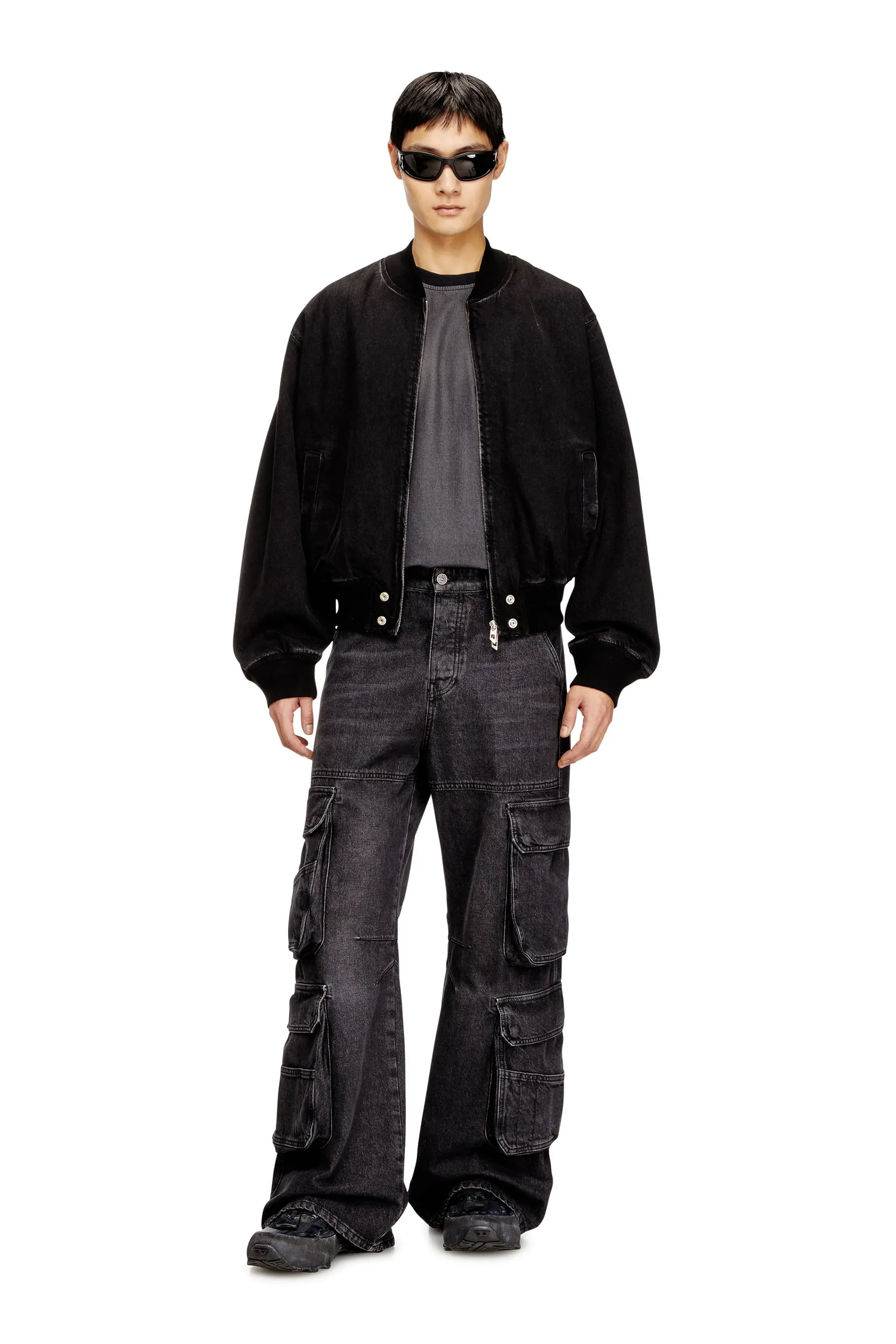 Bomber jacket in denim