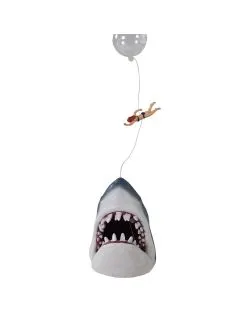 Penn Plax Jaws aanval met drijvende zwemmer - Ornament - L 10.3x11.7x13.5 cm