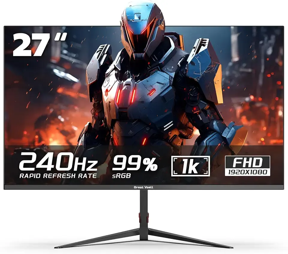 27 Inch Gaming Monitor 240Hz FHD (1920x1080) Computer Monitor, VA Panel, HDR10, 99% sRGB, FreeSync, 2*HDMI&2*DP, Design VESA (100 x 100mm)-Black