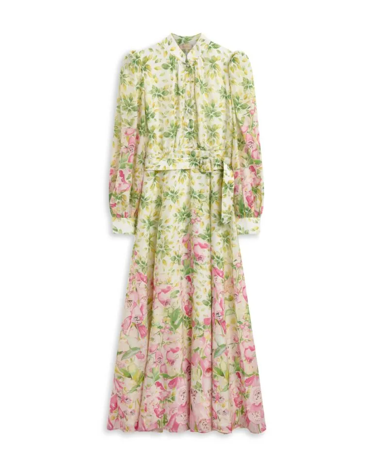 Organza Belt Dress - Flower Oasis