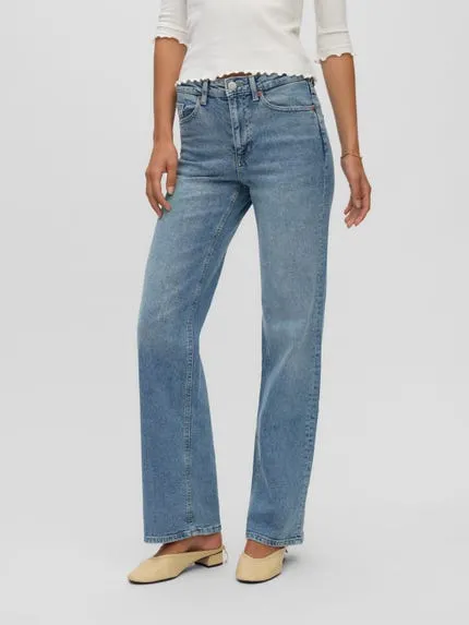 VMTESSA-STRETCH Høyt snitt Wide Leg Fit Jeans