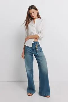 Camisa manga larga mao lino