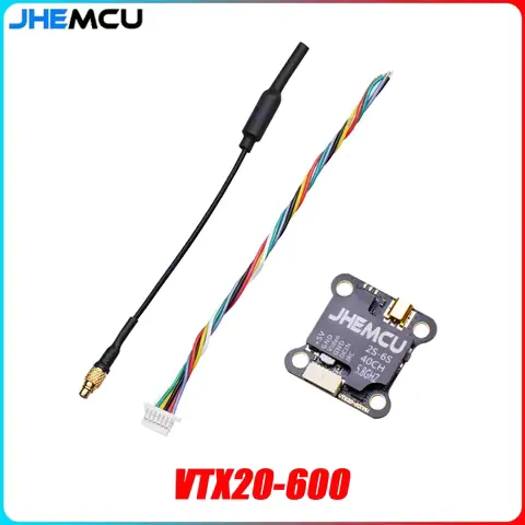 JHEMCU VTX20-600 5.8G 600MW FPV Verici - Ayarlanabilir Güç ile 20x20 Mini 4 Eksenli Crossover Drone Video TX