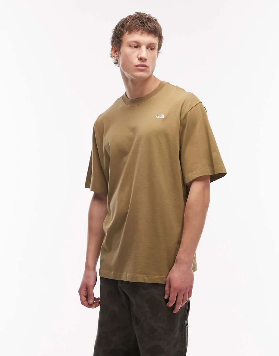 The North Face Essential Simple Dome logo oversized t-shirt in brown
