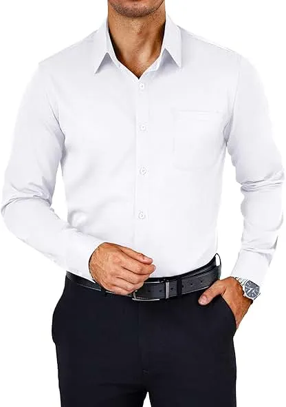 COOFANDY Mens Dress Shirts Wrinkle Free Long Sleeve Button Down Shirts Formal Business Shirt