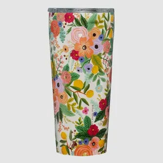Corkcicle Tumbler 750ml Rifle Paper Garden Party Cream