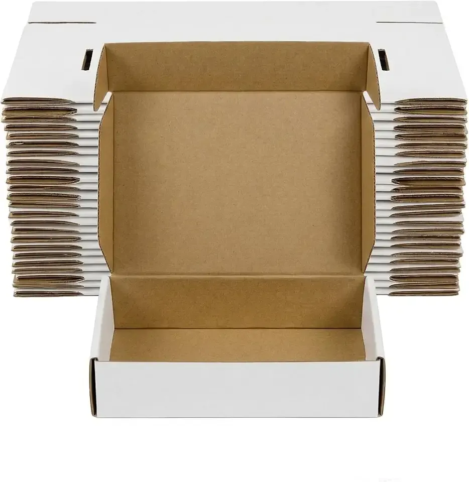20 Pack 12x9x4 Shipping Boxes, White Corrugated Cardboard Packaging Box for Small Business