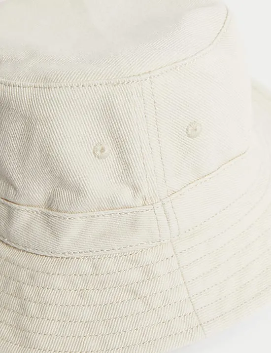 Einfarbiger Sonnenhut für Kinder aus reiner Baumwolle (1–13 J.)