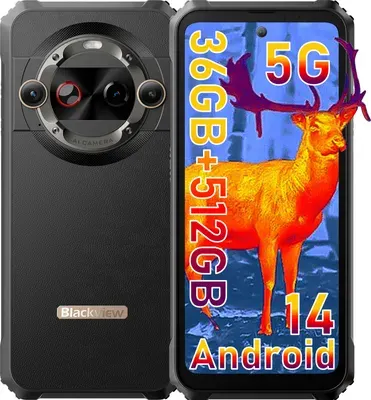 Blackview BL9000Pro 5G AI outdoor Handy, MediaTek Dimensity 8020, 36 GB(12+24 GB) + 512 GB Smartphone, 6,78" FHD+/120 Hz/8800 mAh+120W, NFC, IP69K