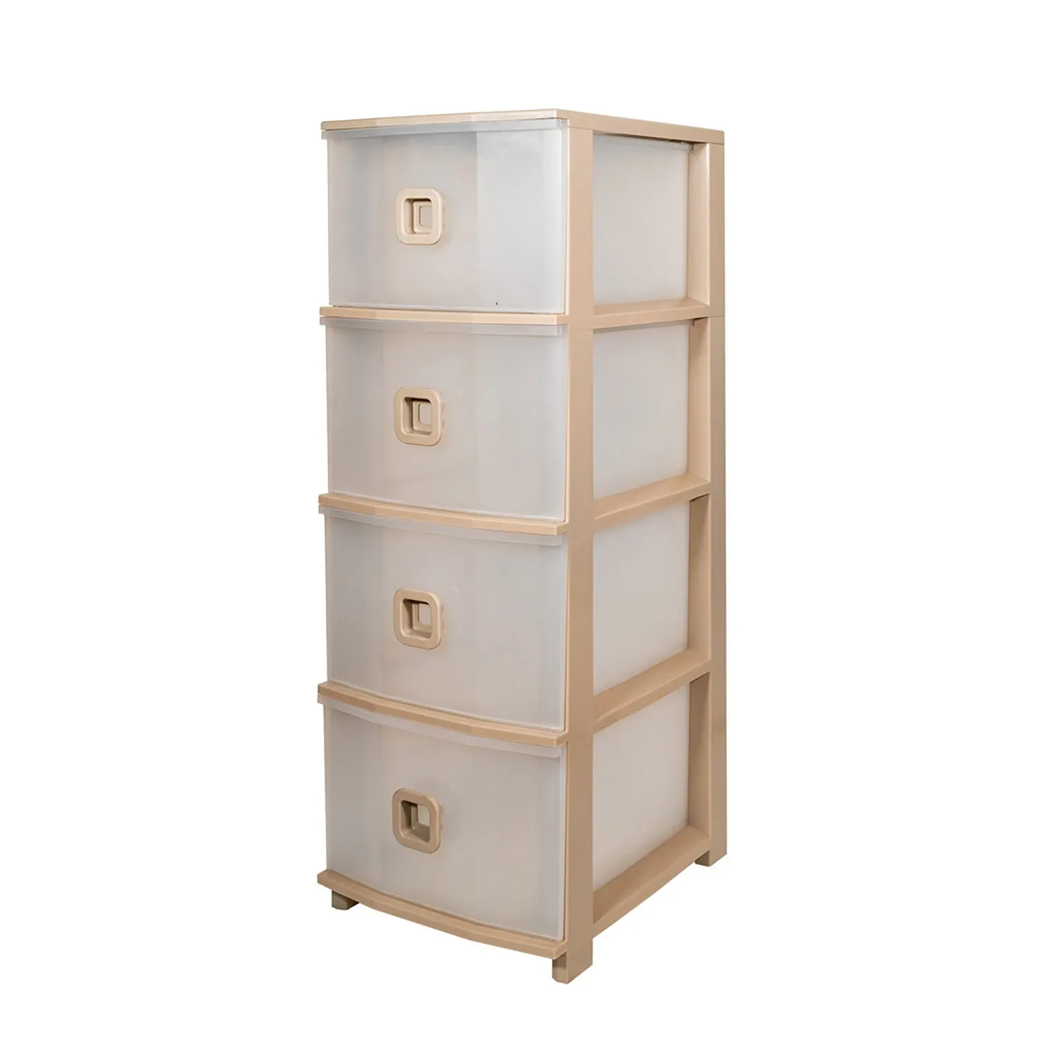 Cassettiera Pratika Slim Plus 4 cassetti Tortora