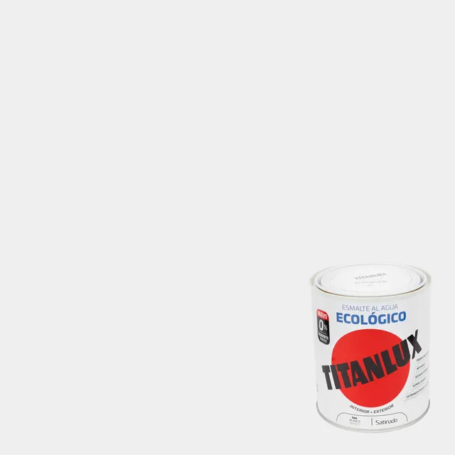 Esmalte de interior ecológico TITANLUX color blanco satinado 2.5L para puertas, ventanas, radiadores y muebles