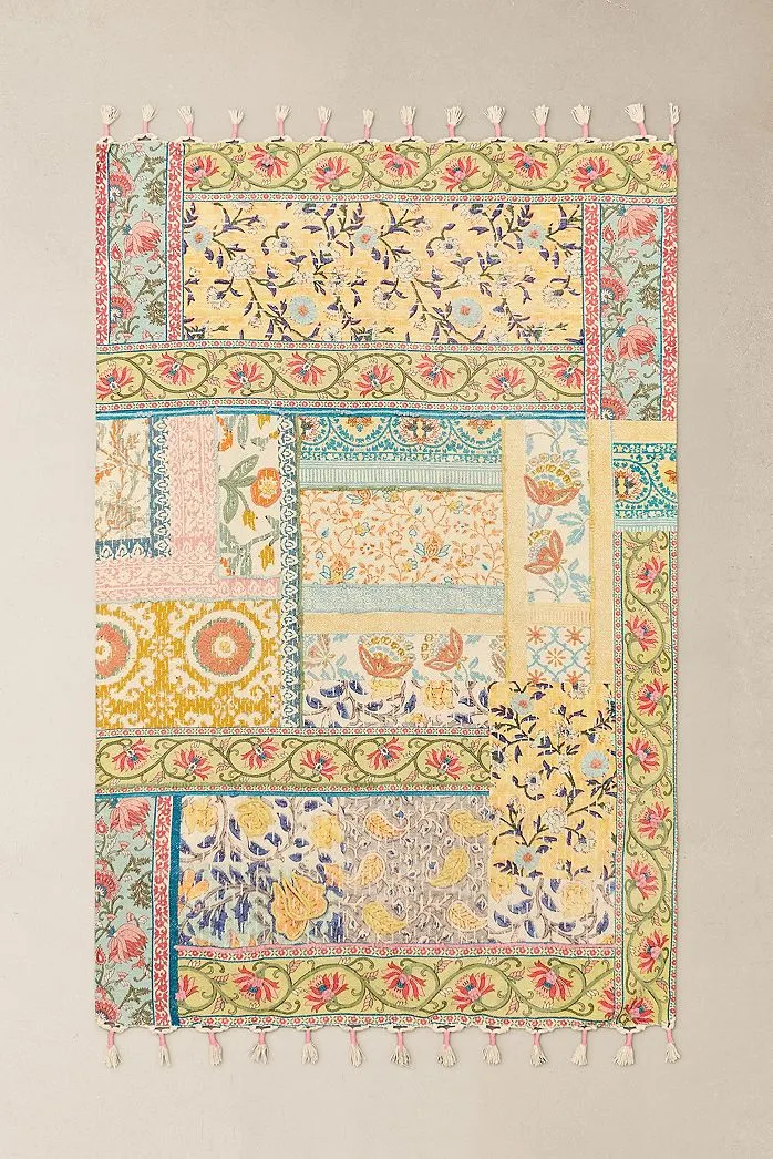 Tappeto Patchwork Giallo 4x6
