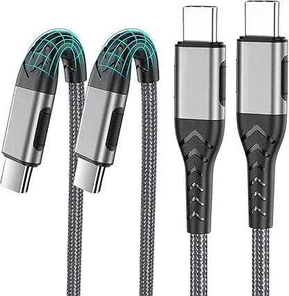 Durcord 2Pack 10ft USB C Charger Cable - 100W Fast C…
