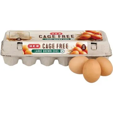 H-E-B Grade AA Cage Free Large Brown Eggs, 12 ct