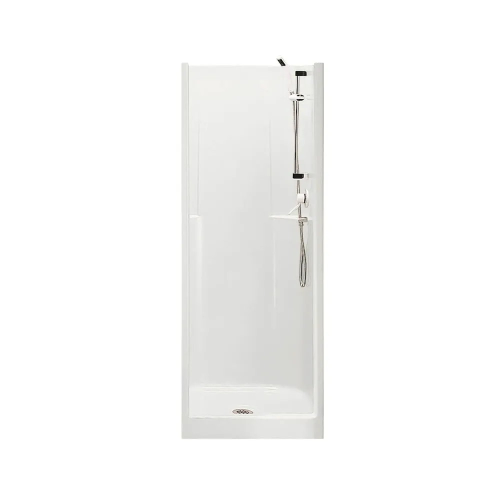 MAAX Biarritz 30L x 32W x 75H in. 2-in-1 Shower Kit - Shower Stall with Centre Drain Shower Base and Shower Wall Surround (No Door)