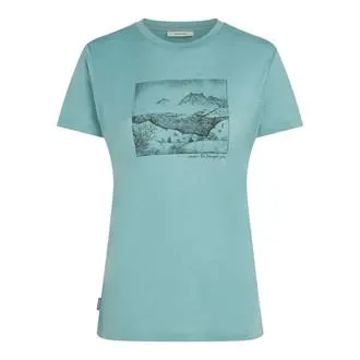 T-shirt en laine mérinos 150 Tech Lite Lake View pour femme