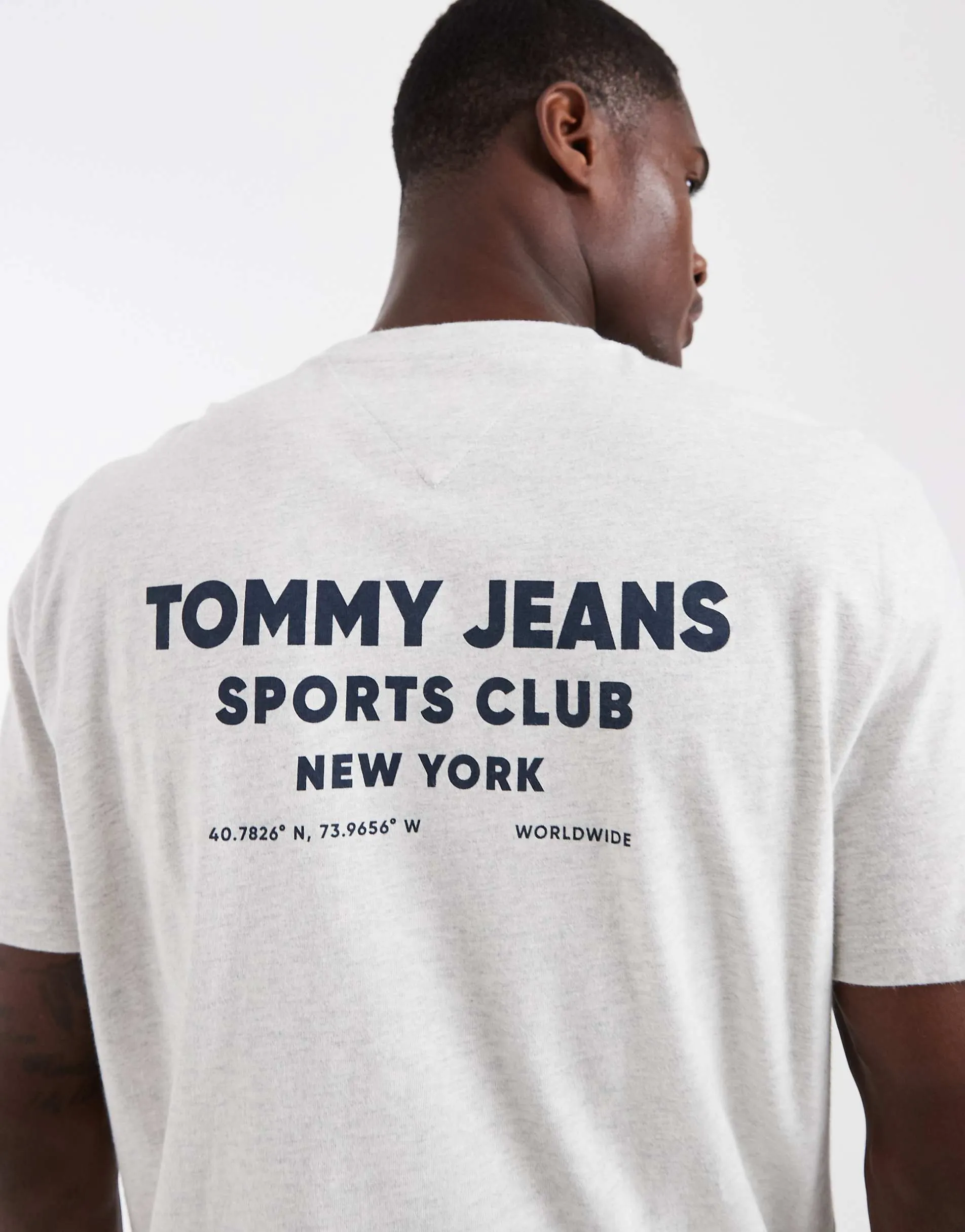 Tommy Jeans sports club t-shirt in light grey