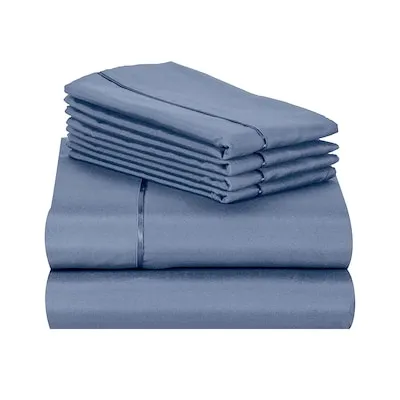 LuxClub 4 PC Oxford Queen Silky Soft Cooling Deep Pocket Performance Sheet Set
