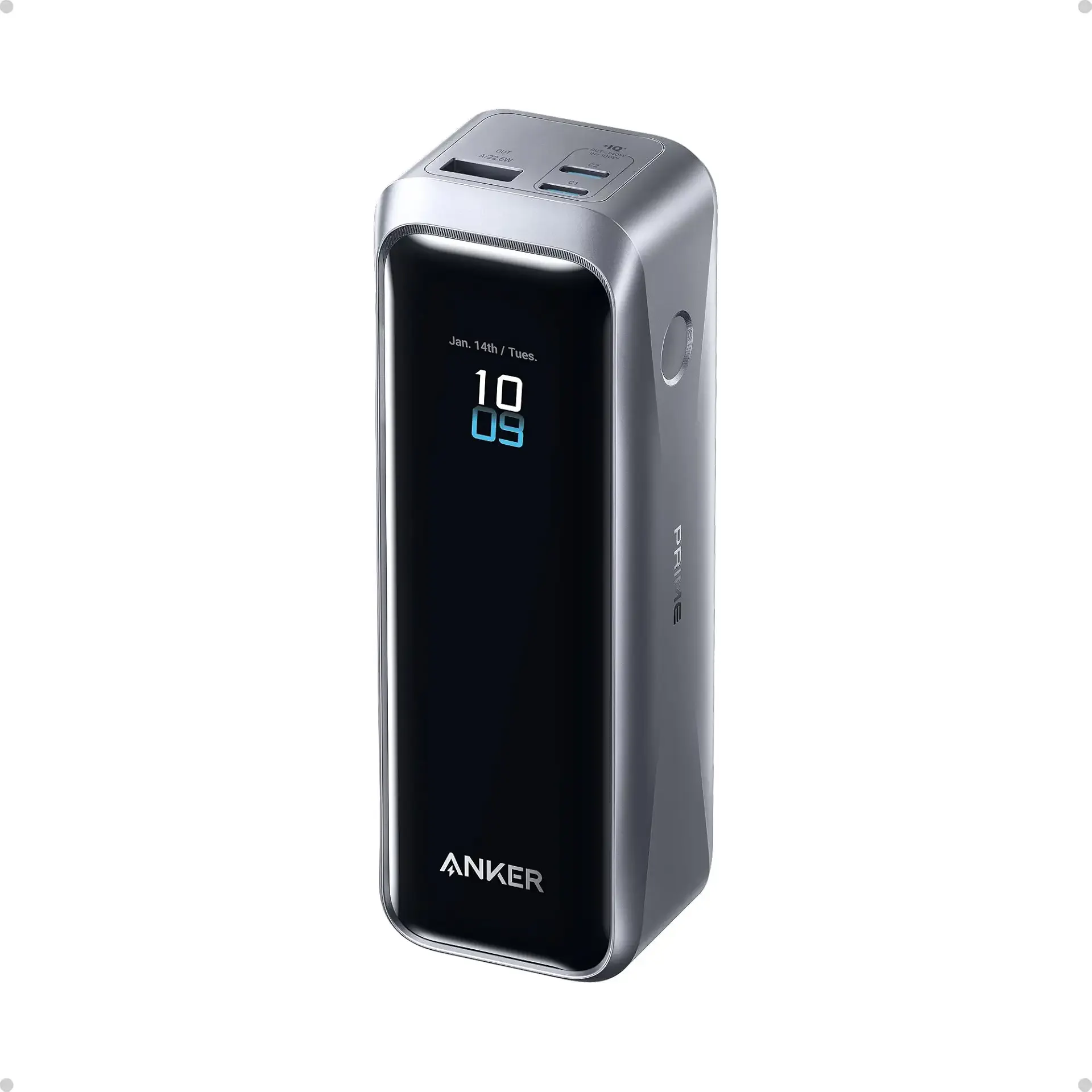 Anker Prime Power Bank, 20,100mAh 3-Port Portable Charger with 220W Max Output, Two-Way Charging, TSA-Approved, App Control, for MacBook, iPhone 17/16 Series, and More (Base Not Included)