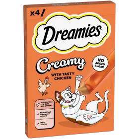 Dreamies poslastica za mačke Creamy piletina 4x10 g