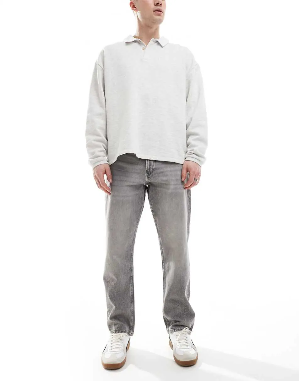 Jack & Jones Chris straight jeans in grey wash