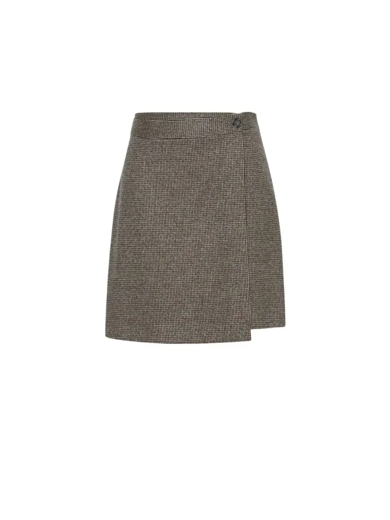 Short Culottes In Micro Jacquard Jersey - Brun
