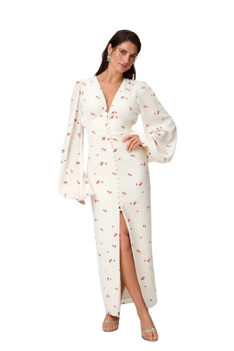 Positano Dress - White Rose
