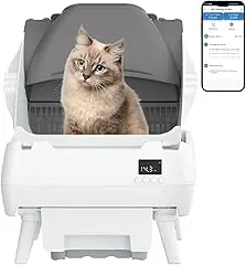 Lohhuby Automatic Cat Litter Box Self Cleani…