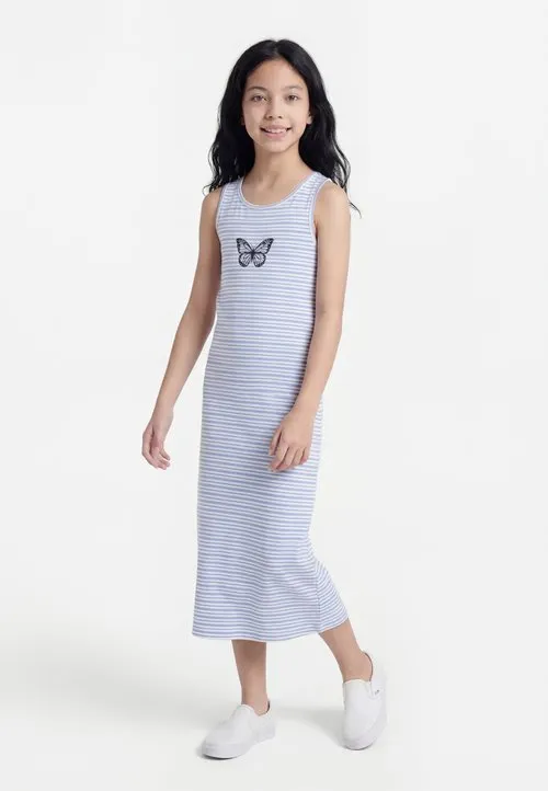 NKFVIPPA LONG DRESS - Kjole - ancient water/purple impression