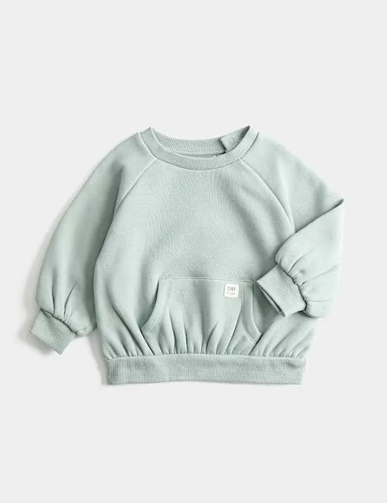 Cotton Blend Fleece Lined Sweatshirt (0-3 Yrs)