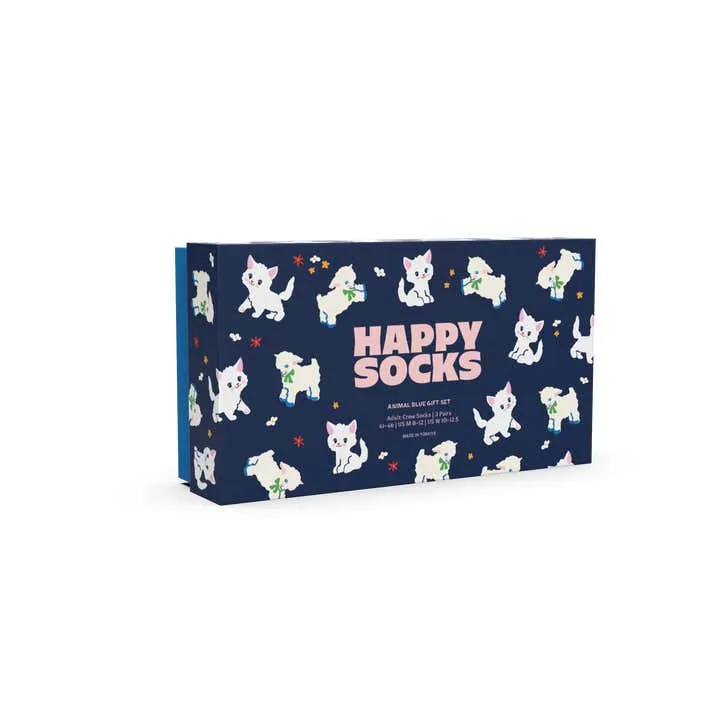 3-Pack Animal Blue Socks Gift Set