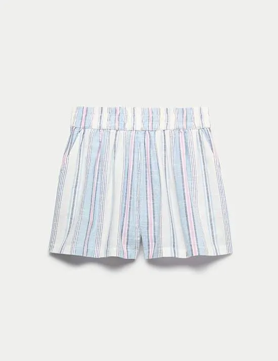 Gestreifte Shorts aus reiner Baumwolle (6–16 Jahre)
