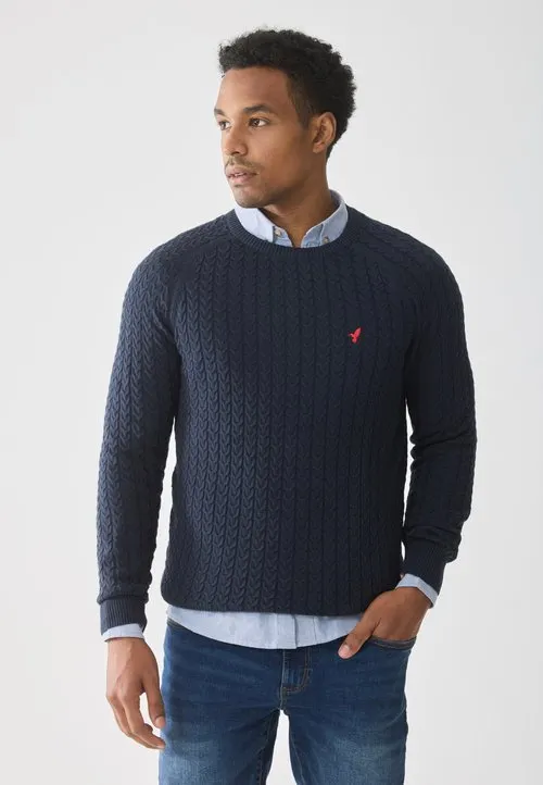 Pier One by Zalando Strikkegenser - dark blue