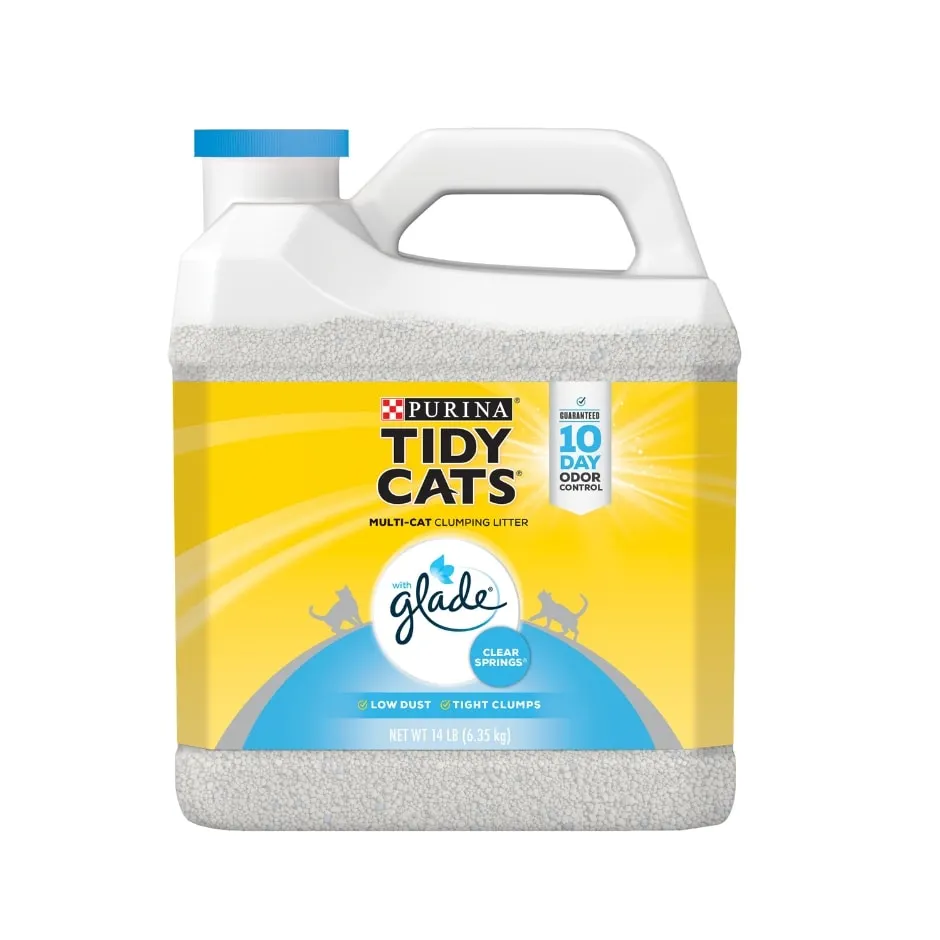 Purina Tidy Cats Glade Clear Springs Multi-Cat Clumping Cat Litter, 14 lbs.