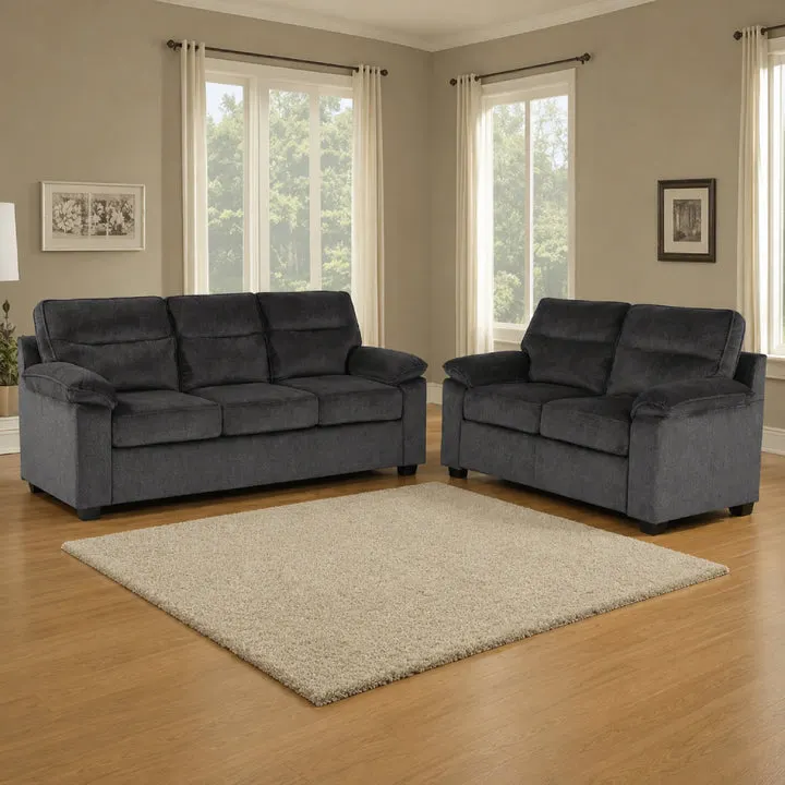 Glendale Sofa and Loveseat Set by Best Home - Gray
