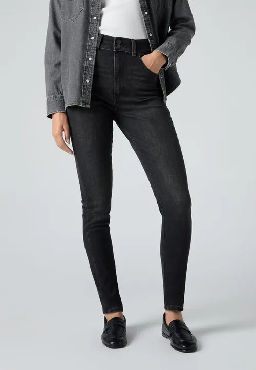 RETRO HIGH SKINNY DOUBLE BUTTON - Jeans Skinny Fit - real time