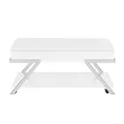 Steve Silver Zena 47" Rectangle MDF Cocktail/Coffee Table with Lift-Top and Casters - White