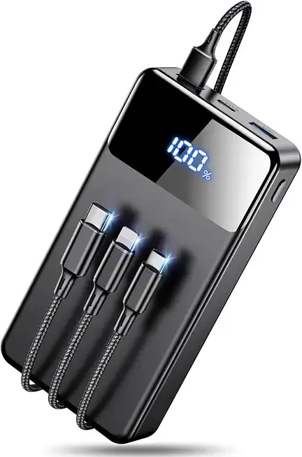 60000mAh Portable Charger, 22.5W Fast Charging with 3 in 1 Cable
